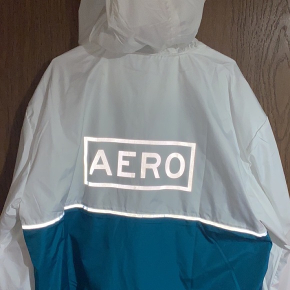 Unisex AERO White & Teal Mesh Jacket - Picture 2 of 3